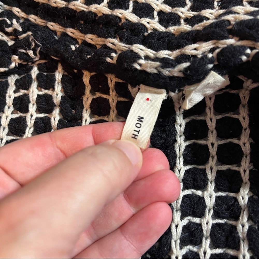Anthropologie Moth Cocoon Cardigan S Boho Wool Blend Knit Whimsigoth Wednesday - Picture 6 of 10
